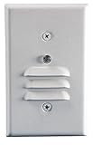 Sunco Lighting Photo Sensor LED Mini Outdoor and Indoor Step/Stair Light with Both Vertical and Horizontal Louvered Wall Plates Included, White