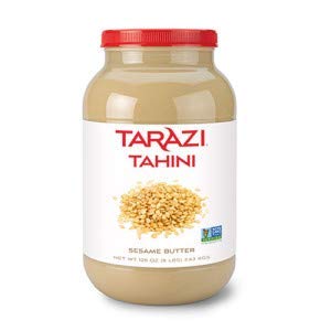 Tarazi All Natural Tahini | Non-GMO, All Natural, Made From 100% Premium Sesame Seeds, Made in California, Kosher | 8 Pound Jar