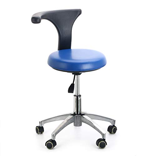 AZDENT Ergonomic Medical Doctor Stool Dentist Swivel Rolling Chair with Back Foot Rest Adjustable Dentist Stool Dental Clinic Spa Massage Salon