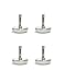 ELIOELIO Handsome Legs Low 1-Piece Steel Stem Bed Frame Glides to Replace Wheels, Set of 4