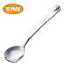 Demitasse Spoons Set of 12, Tea Coffee Espresso Spoons, LIANYU Stainless Steel Small Spoons, Mini Dessert Appetizer Tasting Spoons, 4.5-Inches, Attached Carry Case