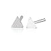925 Sterling Silver Matte Finish Small Triangle Modern Geometric Friction Backing Stud Earrings, 6mm