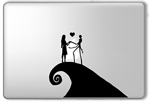 Jack Skellington and Sally on a Hill Nightmare Before Christmas - Apple Macbook Laptop Vinyl Sticker Decal