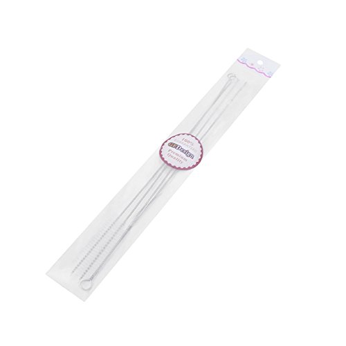 GFDesign Drinking Straw Cleaning Brushes Set 12" Extra Long 12mm Extra Wide Pipe Tube Cleaner Nylon Bristles Stainless Steel Handle - 12" x 1/2" (12mm) - Set of 4 - Thumbnail 5