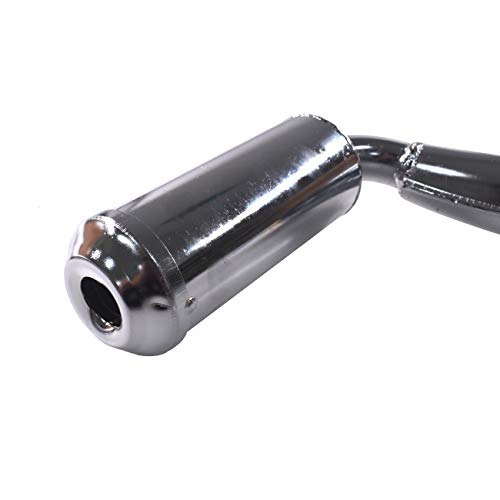 Supermotorparts Chrome Banana Muffler Exhaust Pipe 66cc 80cc Motorized Bicycle Engine Part - Thumbnail 4