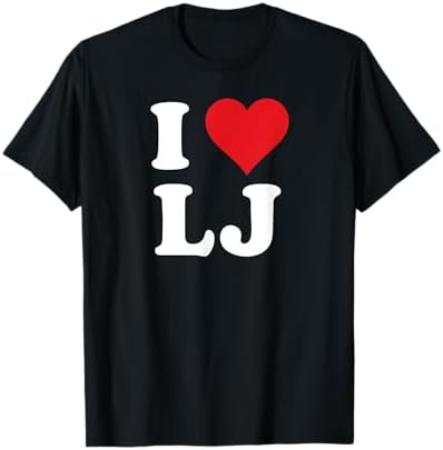 ♡jjj♡ Amazon.com: I Love Heart J.J. JJ J J Initials T-Shirt : Clothing