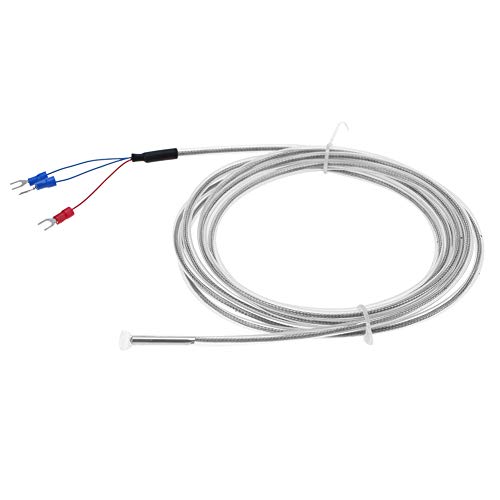 Termopar Pt100, Sensor de 3 Cables Resistente a la Corrosión, Sensor Pt100, Termómetro Resistente Al Agua 1300c HEITIGN 20 * 18 * 2