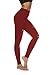 DIBAOLONG Womens High Waist Yoga Pants Cutout Ripped Tummy Control Workout Running Yoga Skinny Leggings Red Lthumb 1