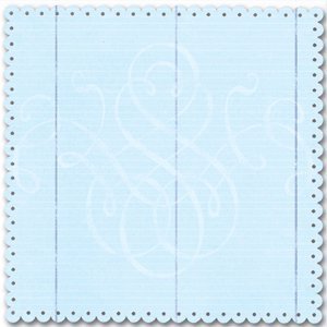 Creative Imaginations - Narratives by Karen Russell - Scalloped Die Cut Paper - Boy Collection - Blue Lined - 1 Sheet (16712)