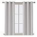 Deconovo Room Darkening Thermal Insulated Blackout Grommet Window Curtain Panel for Living Room, Greyish White, 42x63 Inch, 1 Panel primary