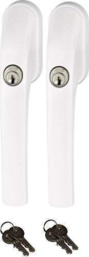Abus FG300 Lockable Window Handle, White, in the Set 2 Pcs all Keyed Alike with Total 4 Key