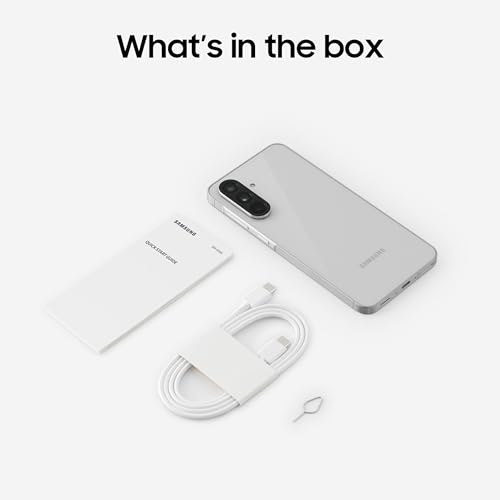 Teléfono celular Samsung Galaxy A56 5G, teléfono inteligente con IA de 128 GB, Android desbloqueado, ediciones de fotos con IA, pantalla grande, batería de larga duración, 2025, garantía del fabricante de 1 año en EE. UU., impresionante gris claro