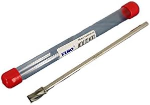 TEMO SB-3L6 NF Aluminum Cut Carbide Rotary Burr File, 3/8 Inch Head Cylinder End Cut, 1/4 Inch Diameter 6 Inch Long Shank