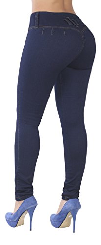 Curvify 765 Premium Women's Enhanced Butt Liftting Skinny Jeans Indigo 7