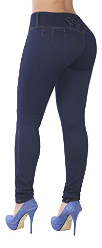 Curvify 765 Premium Women's Enhanced Butt Liftting Skinny Jeans (765-Indigo-9) (Best Bra For Implants 2019)