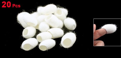 uxcell 20 Pcs Beauty Care Tool White Natural Silkworm Cocoon Facial Cleanser Balls