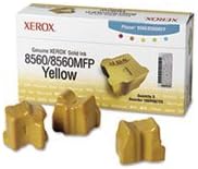 (3 Pack Value Bundle) XER108R00725 108R00725 Solid Ink Stick, 3400 Page-Yield, Yellow