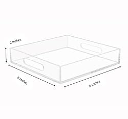KEVLANG Clear Sturdy Acrylic Tray with