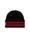 New Era NHL Chicago Blackhawks 2 Striped Remix Knit Beanie, One Size, Black