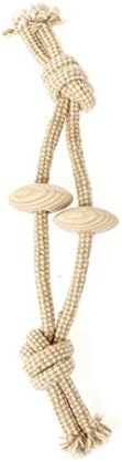 Earthy Pawz Wooden Rope Disc Toy