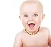The Art of Cure Original Baltic Amber Teething Necklace- Polished Organic & Handmade (1x1) for boy or girl - 12.5 Inches size