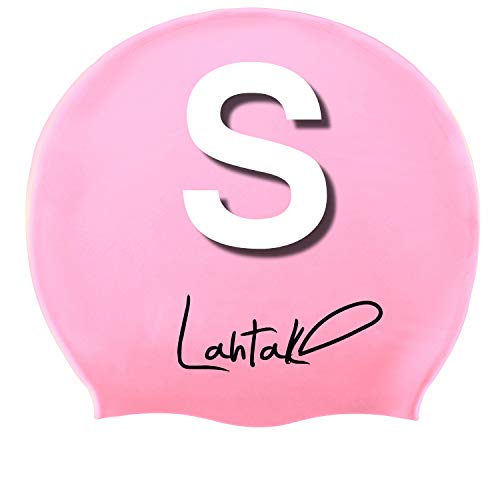 Swim Caps Kids Long Hair â€“ Swimming Cap for Girls Boys Kids Teens with Long Curly Hair Braids Dreadlocks â€“ 100% Silicone Hypoallergenic Waterproof Swim Hat (Rose Quartz S)