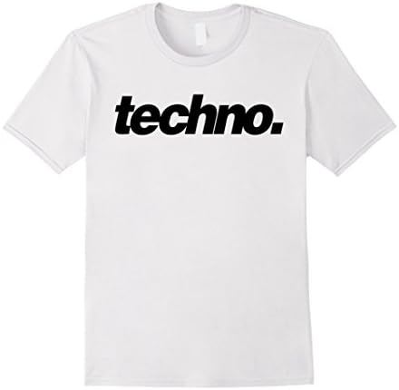 Mens techno. Rave EDM Festival T-Shirt Small White