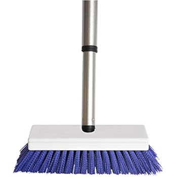 Fuller Brush Tub & Shower E-Z Scrubber Brush - Heavy Duty Brushing Scrub w/Stiff Bristle & Extended Telescopic Handle For Cleaning Bathroom Floor & Tiled Kitchen Surface - For Home & Commercial Use