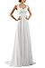 Erosebridal 2019 New Sleeveless Lace Chiffon Wedding Dress Bridal Gown Size 6 White