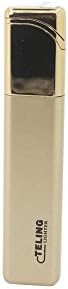 Coolget Super slim Full metal lady &amp; men's smoking Cigarette lighter with diamond windproof (Golden)