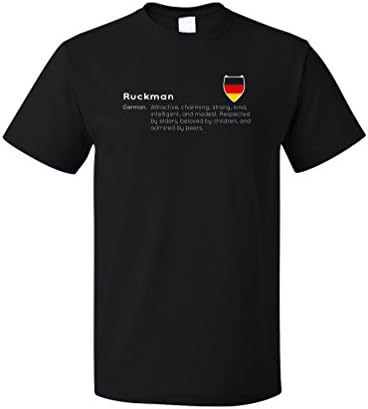 "Ruckman" Definition | Funny German Last Name Unisex T-shirt-(Adult,M)