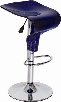 SuperiorBrands 2 X Modern Swivel Dark Blue Acrylic Bar Stool