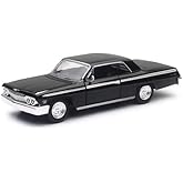 1962 Chevy Impala SS Black 1/24 Diecast Model Car by New Ray 71843A