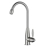 Homfa Kitchen Faucet Lead Free Kitchen Sink Faucet Spot-Resistant Stainless, 360 Degree Swivel Stainless Steel Hot＆Cold Mixer, Brushed Nickel