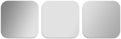 Square (rounded) Shatterproof Acrylic Safety Mirror Set of 3 - 8in x 8in