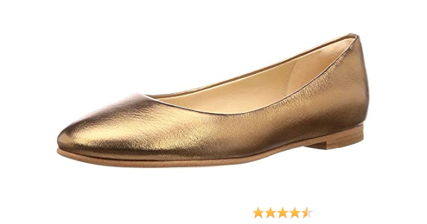 clarks silver flats
