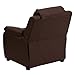 Flash Furniture Charlie LeatherSoft Kids Recliner with Flip-Up Storage Arms and Safety Recline, Contemporary Reclining Chair for Kids, Supports up to 90 lbs., Brown