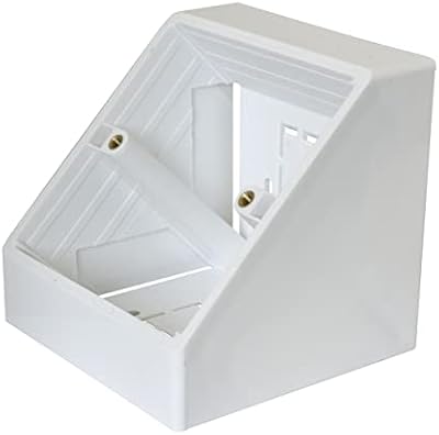 electrosmart White Single Gang Angled Surface Mount Pattress Back Box for Work