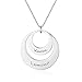 Personalized 2 Disc Name Necklace Engraved Mothers Charm Pendant Necklace Friendship Gifts for Women