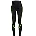 Wonderience Women Sauna Weight Loss Slimming Neoprene Pants with Side Pocket Hot Thermo Fat Burning Sweat Leggings (Black-Green, L)