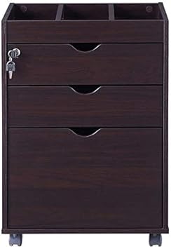 Amazon Com Furniture Of America Dune Wood Mobile Locking File Cabinet In Espresso Office Products
