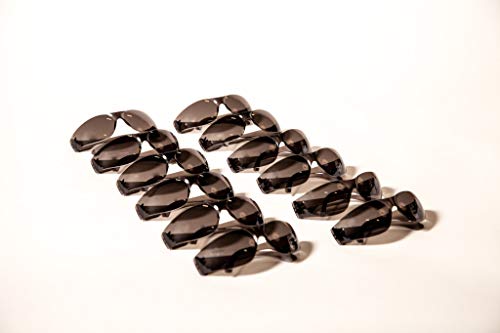 Quest Safety Glasses - Protective Eyewear - Polycarbonate High Impact Resistant Lens - Pack of 12 (Smoke)