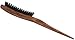 PERFEHAIR 100% Pure Boar Bristle Teasing Hair Brush with Wooden Handle, 3 Row Slim Backcombing Brush, 8.8 inch