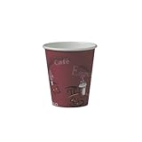 SOLO 376SI-0041 Single-Sided Poly Paper Hot Cup, 6 oz. Capacity, Bistro (Case of 1,000)