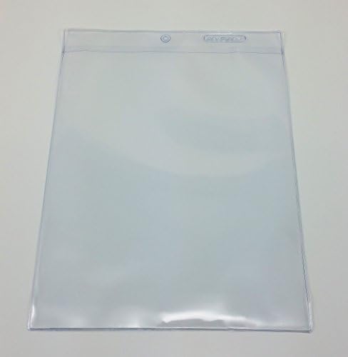Amram 8 1/2 Inch x 11 Inch Clear Vinyl Tag Holders 50 Pieces Plus 100 Cable Ties for Hanging