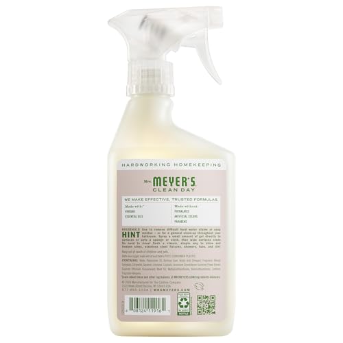 MRS. MEYER’S CLEAN DAY VINEGAR GEL CLEANING SPRAY, BATHROOM USE, NO-RINSE FORMULA, APPLE BLOSSOM, 16 FL OZ, PACK OF 1