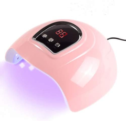 54W Nail Lamp, UV LED Nail Dryer Intelligent Nail Polish Gel Dryer Manicure Tool Curing Machine with 30s, 60s and 90s Timing Setting(Pink)