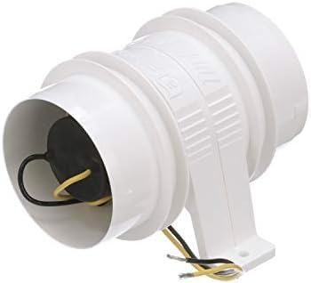 Attwood 1733-4 Turbo 3000 Series In-Line Bilge Blower, For 3-Inch Interior Diameter Vent Hose, Water Resistant, 12-Volt (Pack of 6) Image