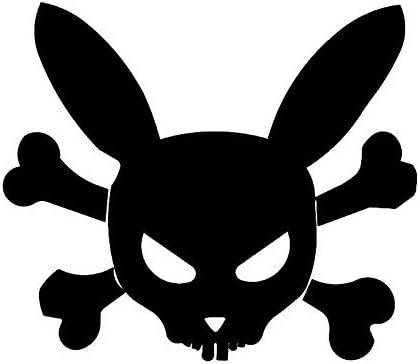 車のステッカー 怖いラビットスカルアンドボーンズクリエイティブビニールカースタイリングカーステッカーやデカールブラック シルバー11 4 9 8cm スピードへの Color Name Black Ergolineindia In