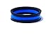 Fit Ring Thin Line Women's Silicone Wedding Ring Powered by Arthletic (Red Line / Blue Line) (Blue Line, 05)